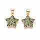 Латунные микро проложить кубического циркония подвески KK-T071-136G-04-1