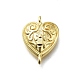 Латунные цветочные сердечки KK-K400-49G-03-1