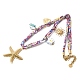 Женские ожерелья с подвеской в виде морской звезды NJEW-A063-08G-3