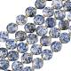 Натуральное синее пятно нитки из бисера яшмы&nbsp;G-A292-A10-01-3