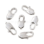 Застежки-карабины из нержавеющей стали марки 304, устойчивые к потускнению, цвет нержавеющей стали, 16x8x4 мм, отверстие : 1x3 мм