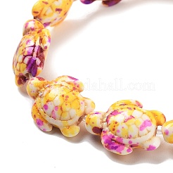 Нити из синтетических бирюзовых бусин&nbsp;G-P507-05J