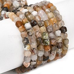 Нити бусин из натурального черного рутилированного кварца&nbsp;LS-G-RM250101-L1