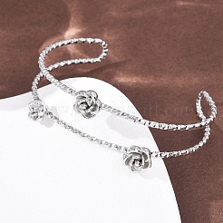 Браслеты-манжеты из нержавеющей стали 304 для женщин&nbsp;BJEW-P377-03P