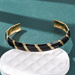 Браслеты из нержавеющей стали 304 с эмалью для женщин&nbsp;BJEW-H637-01G