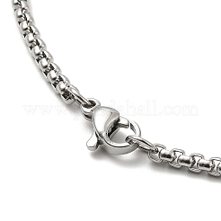 Ожерелья из сплава со скелетом на тему Хэллоуина и коробчатыми цепочками&nbsp;LS-NJEW-F319-01P