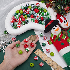 100 шт. 10-х видов окрашенных натуральных деревянных бусин&nbsp;WOOD-PA0001-34