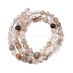 Нити бусин из рутилированного кварца из натурального черного золота&nbsp;G-D359-A02-6mm