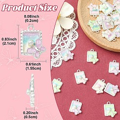 20шт 4 цвета сплава эмалевые подвески&nbsp;FIND-YW0017-91