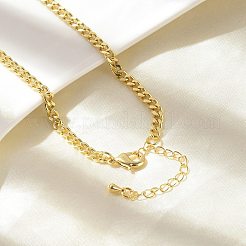 Латунь скручены ожерелья цепи&nbsp;NJEW-A042-07G