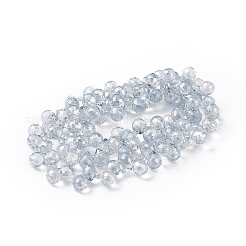 Прозрачные стеклянные бусины гальваническим пряди&nbsp;EGLA-F152B-PL04