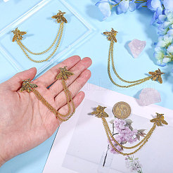 4 шт. брошь-цепочка в виде пчелы из сплава&nbsp;FIND-CA0011-13G