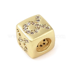 Латунь микропаве прозрачный кубический цирконий европейский бисер&nbsp;LS-KK-K368-01G-02