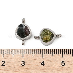 Подвески-треугольники из натуральной смешанной каменной крошки из нержавеющей стали 304&nbsp;KK-P300-28P