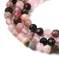 Нити из натуральных разноцветных турмалиновых бусин&nbsp;G-H336-A10-02