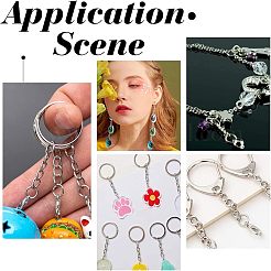 1000шт 5 стиля железных открытых прыжковых колец&nbsp;IFIN-UN0001-04