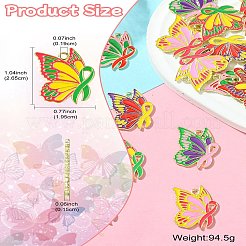 30шт 6 цвета сплава эмалевые подвески&nbsp;FIND-CJ0002-71