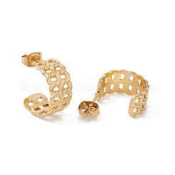 Ионное покрытие (ip) 304 нержавеющая сталь панцирные цепи обертывание серьги-гвоздики&nbsp;EJEW-G314-03A-G