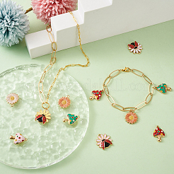 50 шт. 10 стильные подвески из эмалированного сплава с покрытием&nbsp;ENAM-SW0001-02