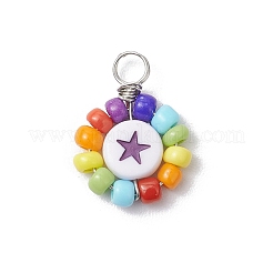 Подвески из непрозрачного акрила и стекла&nbsp;PALLOY-JF03837