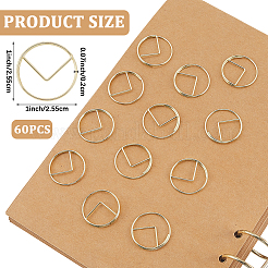 60 шт. железные скрепки&nbsp;AJEW-CP0009-30B