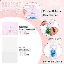 100 шт. прямоугольных прозрачных полипропиленовых целлофановых пакетов&nbsp;CDIS-TA0001-40B