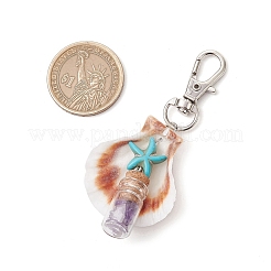 Подвеска в виде стеклянной бутылки желаний из натурального авантюрина&nbsp;HJEW-JM03098