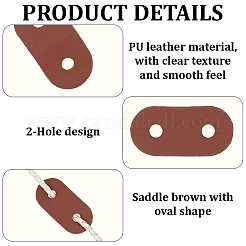 50 шт. 2-х цветные пуговицы из искусственной кожи с 2 отверстиями&nbsp;BUTT-CL0001-05B