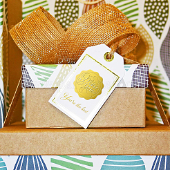 Пластиковые самоклеящиеся наклейки с тиснением из золотой фольги&nbsp;DIY-WH0211-179