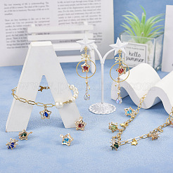 50шт 10 цвета подвески со стразами&nbsp;IFIN-TA0001-53