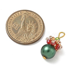 Кулоны из стекла с жемчугом и росписью для выпечки&nbsp;PALLOY-MZ00911-02