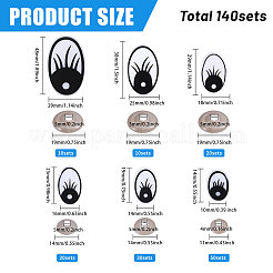 Овальный пластиковый глаз для поделок&nbsp;DIY-GL0005-64C