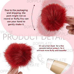 Мягкий помпон из искусственного меха лисы&nbsp;DIY-WH20002-620A-02