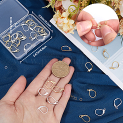 40шт 4 стиля латунные серьги с рычагом&nbsp;DIY-CN0002-84