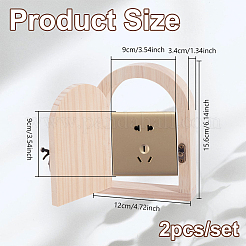 2 шт. деревянная крышка розетки выключателя&nbsp;AJEW-GA0008-85