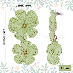 1 пара серег-гвоздиков из сплава рафии&nbsp;EJEW-SP0001-19A