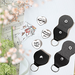 Набор памятных монет из нержавеющей стали с двусторонней гравировкой в виде сердца&nbsp;AJEW-GL0002-01I