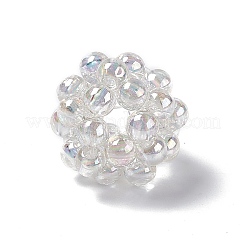 Прозрачные пластиковые плетеные бусины ручной работы&nbsp;KY-P015-05A