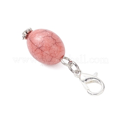 Овальный акриловый имитация бирюзового подвесного украшения&nbsp;HJEW-JM03827