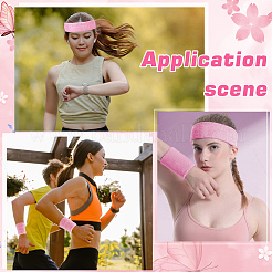 Рукава на локтях и повязка на голову из полиэстера&nbsp;AJEW-WH20010-49B