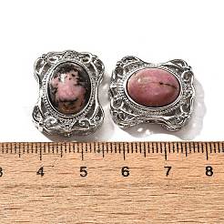 Природные многонитевые звенья родонита&nbsp;KK-M304-05P-15