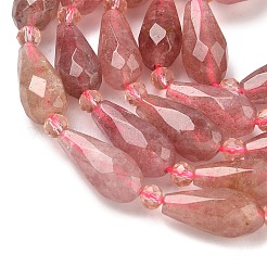 Природного кварца клубники нитей бисера&nbsp;G-G453-F03-8x16mm