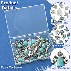 15шт 15 стиля подвески из синтетической бирюзы&nbsp;FIND-YW0006-28