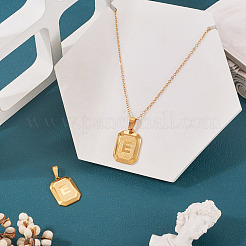 1шт. прямоугольник из нержавеющей стали с подвесками в виде букв&nbsp;NJEW-TA0001-22E