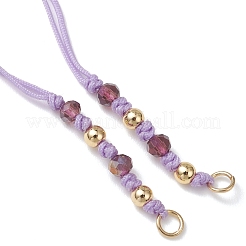 Изготовление браслетов из плетеных бусин с гранеными круглыми бусинами&nbsp;AJEW-JB01544