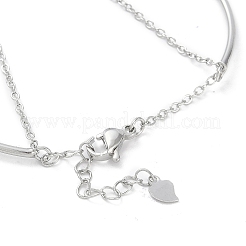 Браслеты с подвесками из латуни с микропаве и прозрачным кубическим цирконием&nbsp;BJEW-L691-02P