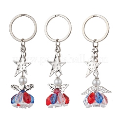 3шт стеклянный брелок-подвеска в виде ангела&nbsp;KEYC-MZ00038