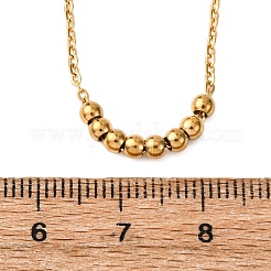 Женские подвески-бусины с круглыми шариками из нержавеющей стали 304&nbsp;NJEW-K255-50G