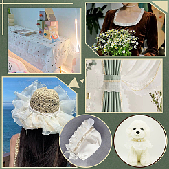 Шифоновая эластичная плиссированная кружевная отделка&nbsp;OCOR-WH0105-076