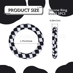 5 шт. кольцо из пищевого экологически чистого силикона фокусные бусины&nbsp;JX893L